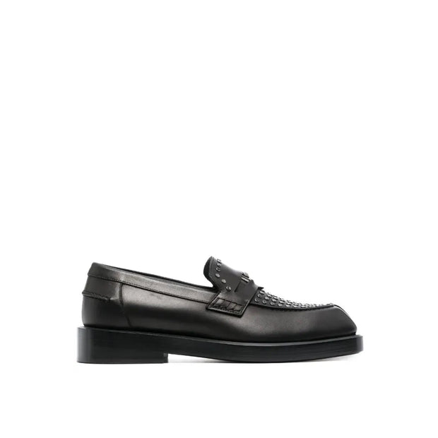 Mocassins Versace Medusa en cuir noir