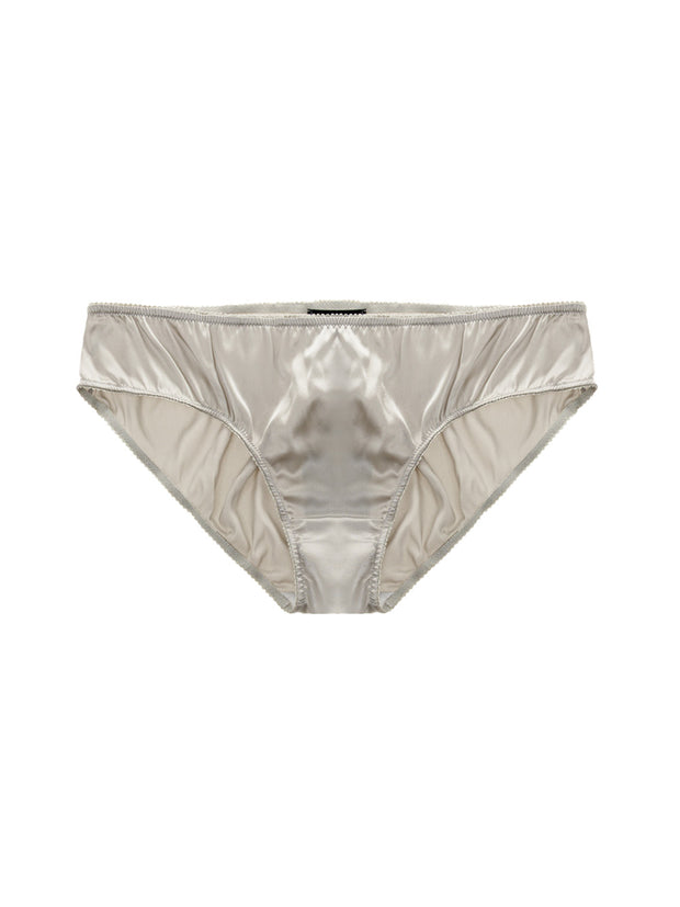 Slip Dolce & Gabbana en soie — gris perle