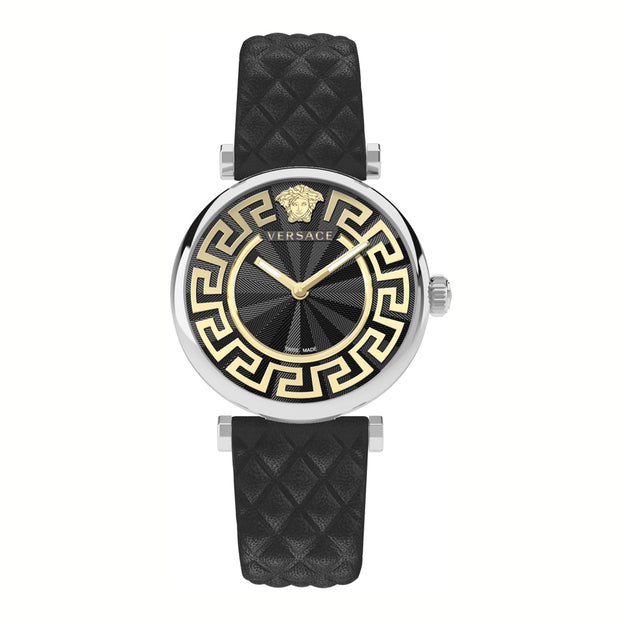 Montre femme Versace Greca Chic VE1CA0123 noir et or