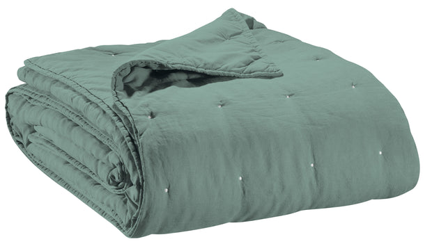 Jeté de lit Zeff Vert de gris 240 x 260 — Vivaraise
