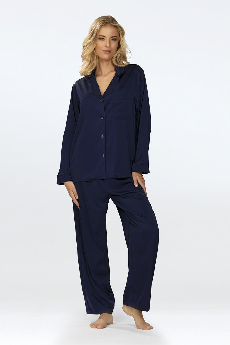 Pyjama satin DKaren Amina bleu marine