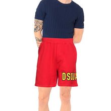 Short Dsquared2 homme en coton — rouge avec logo