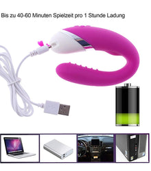 Vibrateur couple rechargeable — double stimulation, 12 modes
