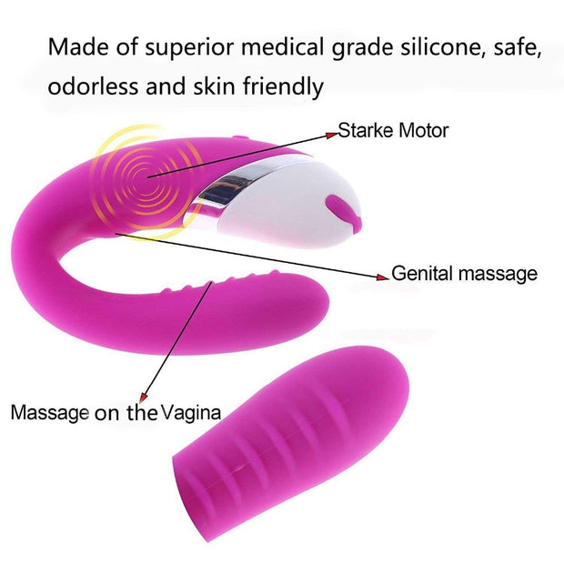 Vibrateur couple rechargeable — double stimulation, 12 modes