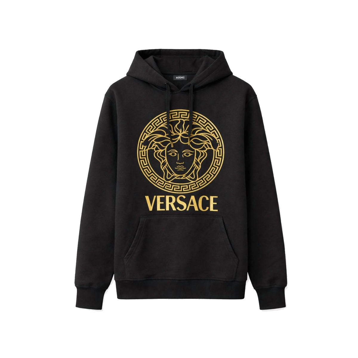 Sweat à capuche Versace Gold Medusa noir