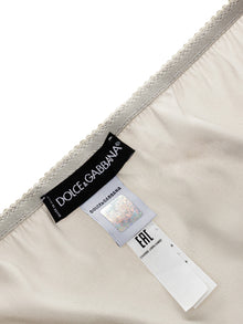 Slip Dolce & Gabbana en soie — gris perle