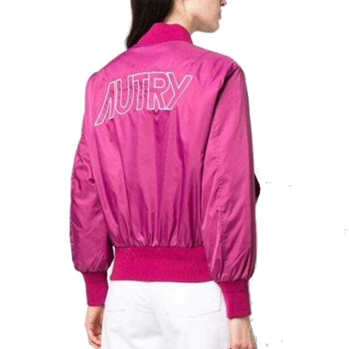 Bomber Autry femme rose — logo brodé