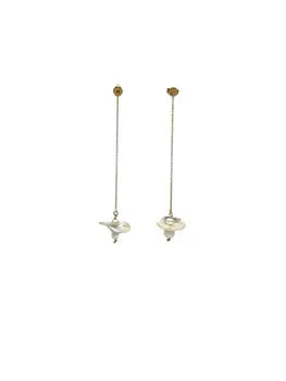 Boucles d’oreilles chaîne Karl en perles de culture - La Maison Gisel B