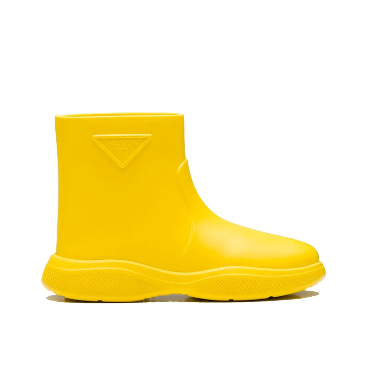 Bottes Prada en caoutchouc — jaunes avec logo