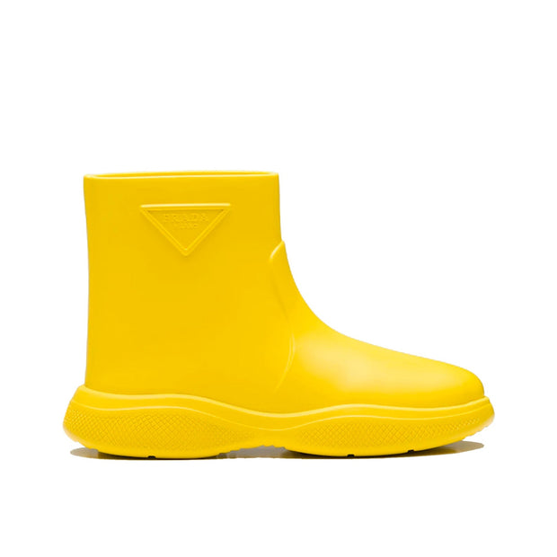 Bottes Prada en caoutchouc — jaunes avec logo