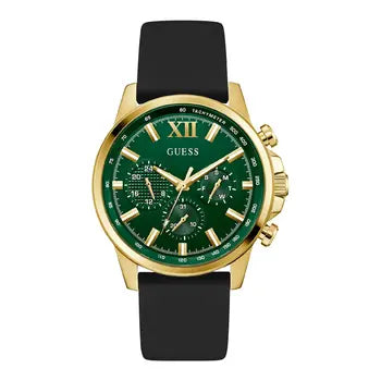 Montre homme Guess Walker GW0913G4 boîtier doré bracelet noir cadran vert
