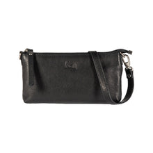 Sac bandoulière femme Kaili mood K0013AB en cuir pleine fleur noir - vue principale