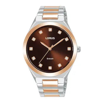 Montre femme Lorus RG204WX9 acier bicolore argenté et rose doré