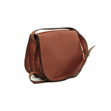 Sac bandoulière femme Old Angler en cuir pleine fleur teck — seconde vue authentique fournisseur