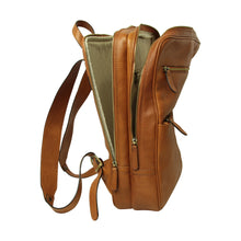 Sac à dos Old Angler en cuir brun colonial avec sangle trolley - vue complémentaire