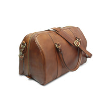 Sac de voyage Old Angler en cuir pleine fleur châtaigne - vue complémentaire