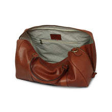 Sac de voyage Old Angler en cuir pleine fleur acajou - vue complémentaire
