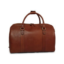Sac de voyage Old Angler en cuir pleine fleur acajou - vue principale