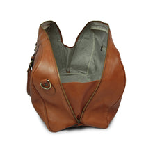 Sac de voyage Old Angler en cuir pleine fleur coloris gold - vue complémentaire