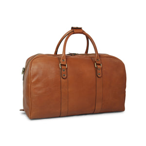 Grand sac de voyage Old Angler en cuir pleine fleur — gold