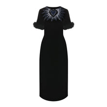 Robe midi Fendi en velours noir