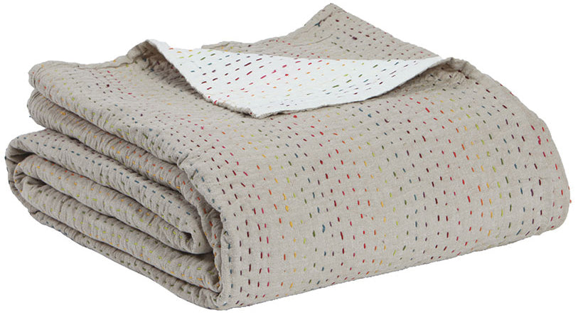 Jeté Gastounet multico 260 x 260 — Vivaraise