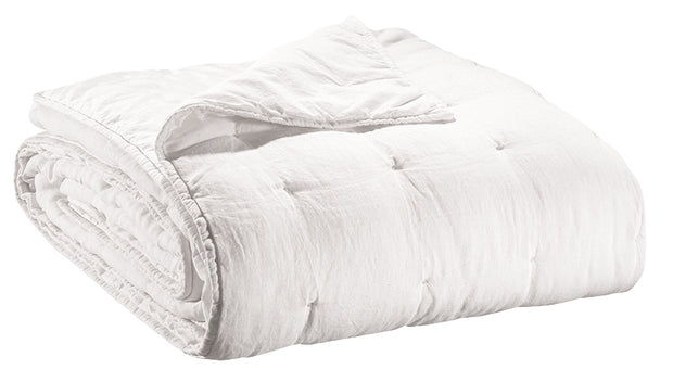 Jeté de lit Zeff Blanc 180 x 260 — Vivaraise